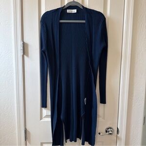 Time and Tru | Women's | Deep Blue Open Cardigan | Size Large